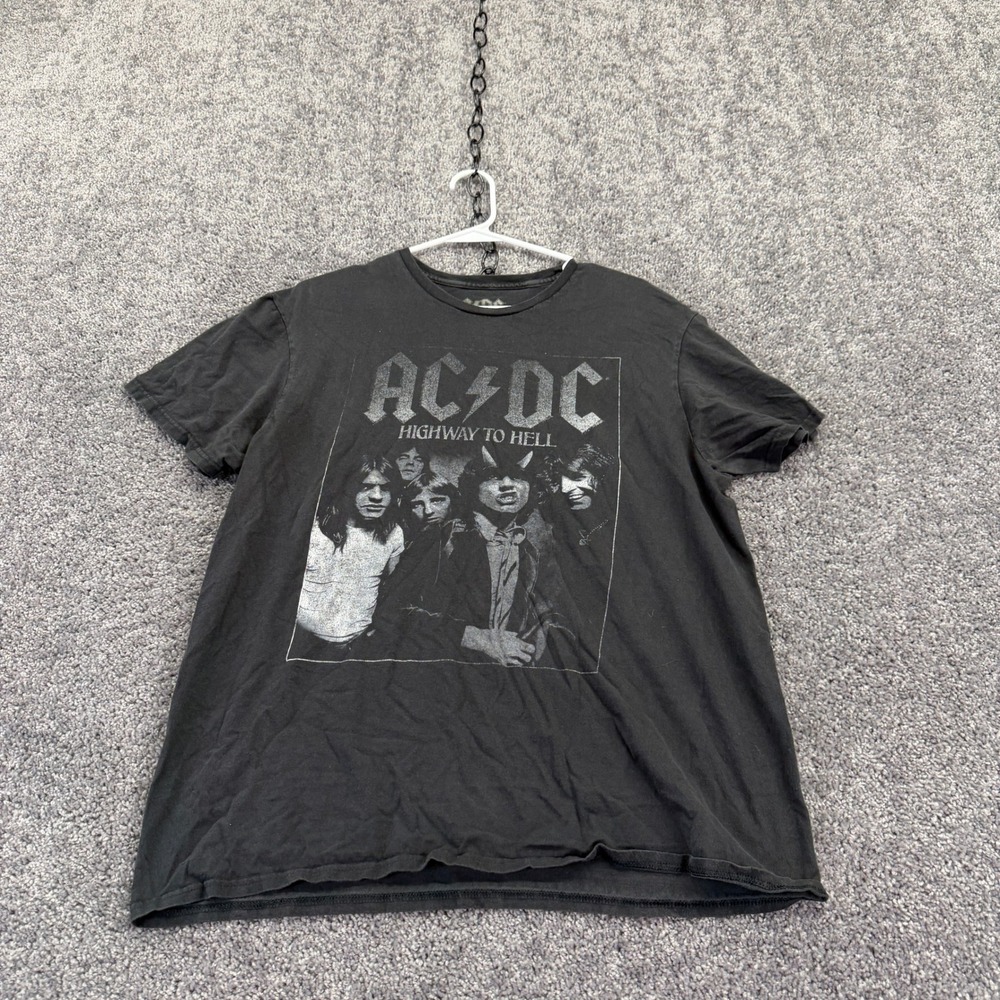 ACDC T Shirt Mens XL Black Highway To Hell Graphic Band Tee
